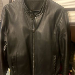 Versace Collection Bomber leather jacket